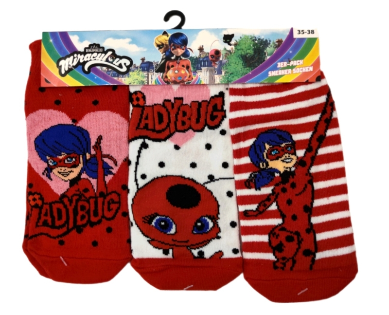 Sehr schöne Ladybug Socken in rot/weiß